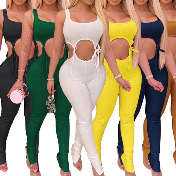 Stylish Tie-Up Jumpsuit - Picture 3 of 5